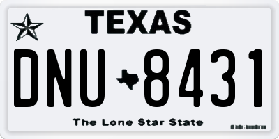 TX license plate DNU8431