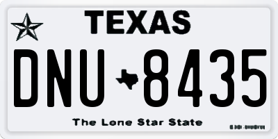 TX license plate DNU8435