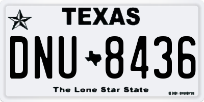 TX license plate DNU8436