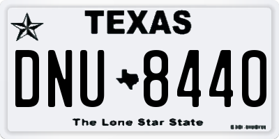 TX license plate DNU8440