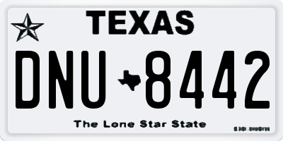 TX license plate DNU8442