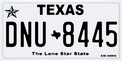 TX license plate DNU8445