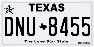TX license plate DNU8455