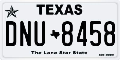 TX license plate DNU8458