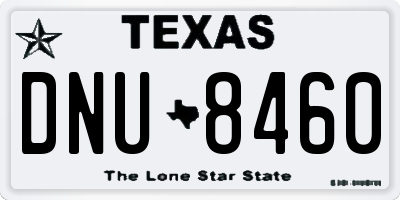 TX license plate DNU8460