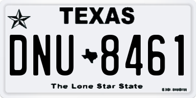 TX license plate DNU8461