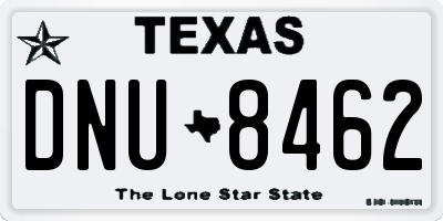 TX license plate DNU8462
