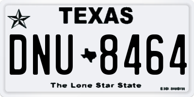 TX license plate DNU8464