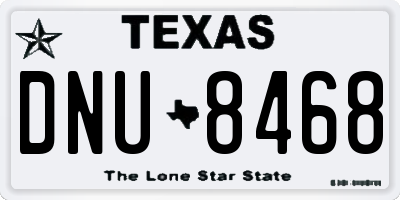 TX license plate DNU8468