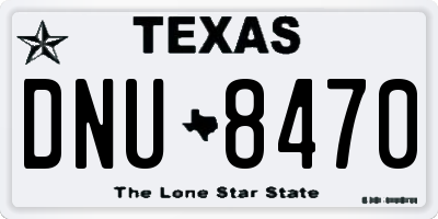 TX license plate DNU8470