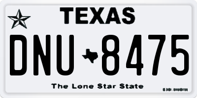 TX license plate DNU8475