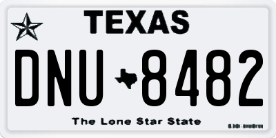 TX license plate DNU8482