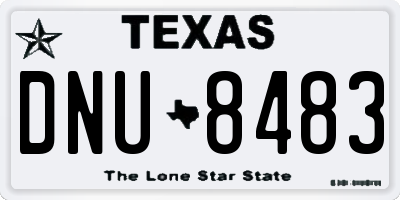 TX license plate DNU8483
