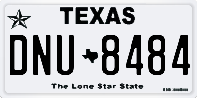 TX license plate DNU8484