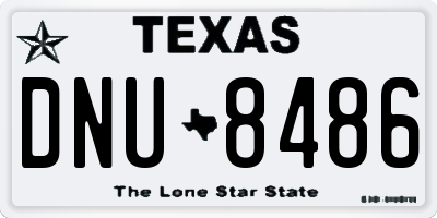 TX license plate DNU8486
