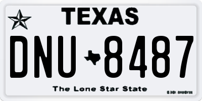 TX license plate DNU8487
