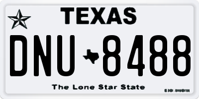 TX license plate DNU8488