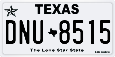 TX license plate DNU8515