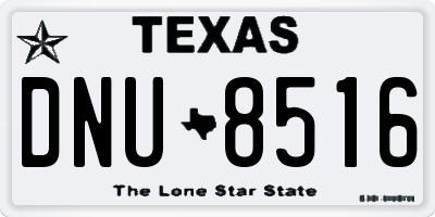 TX license plate DNU8516