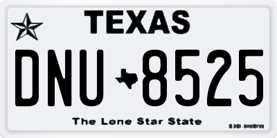 TX license plate DNU8525