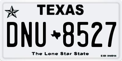 TX license plate DNU8527