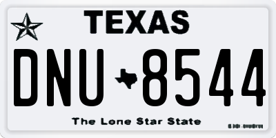 TX license plate DNU8544