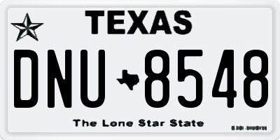 TX license plate DNU8548