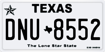 TX license plate DNU8552