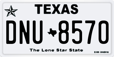 TX license plate DNU8570