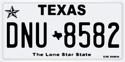TX license plate DNU8582