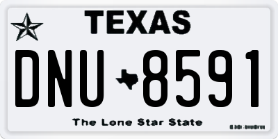TX license plate DNU8591