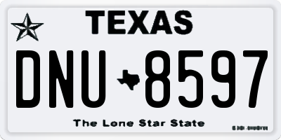 TX license plate DNU8597