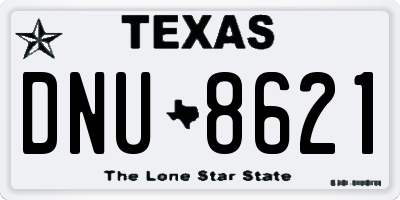 TX license plate DNU8621