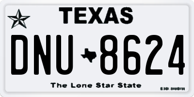 TX license plate DNU8624