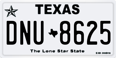 TX license plate DNU8625