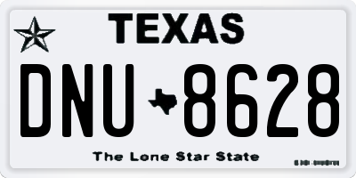 TX license plate DNU8628