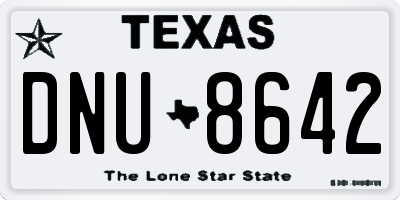 TX license plate DNU8642