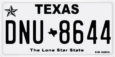 TX license plate DNU8644