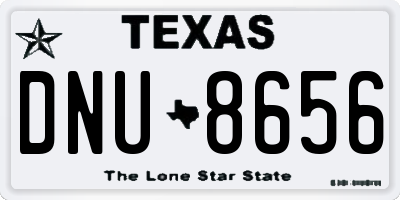 TX license plate DNU8656