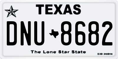 TX license plate DNU8682