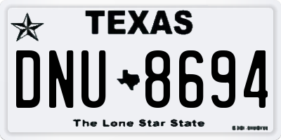 TX license plate DNU8694