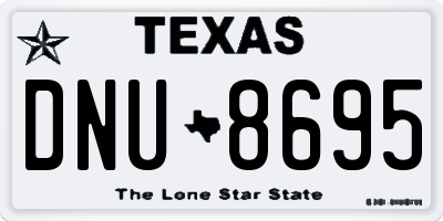 TX license plate DNU8695
