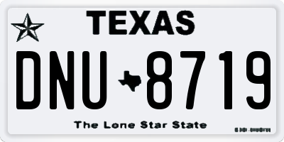 TX license plate DNU8719