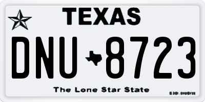 TX license plate DNU8723