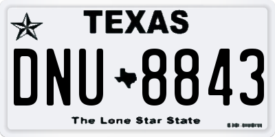 TX license plate DNU8843