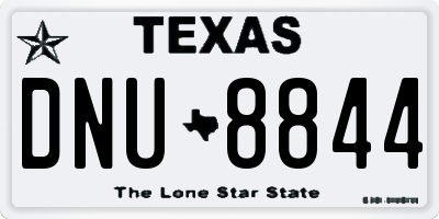 TX license plate DNU8844