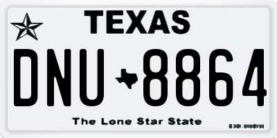 TX license plate DNU8864