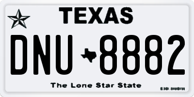 TX license plate DNU8882