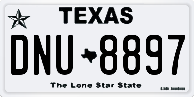 TX license plate DNU8897