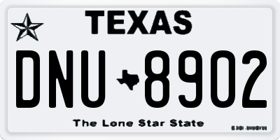 TX license plate DNU8902